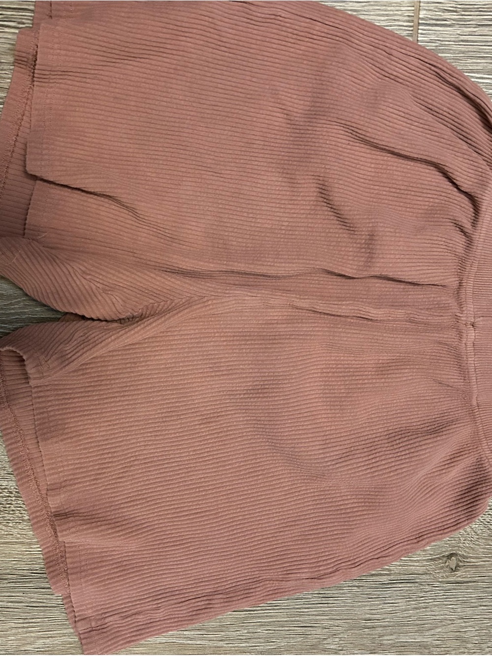 Women's Ribbed Athletic Shorts in Dusty Rose
